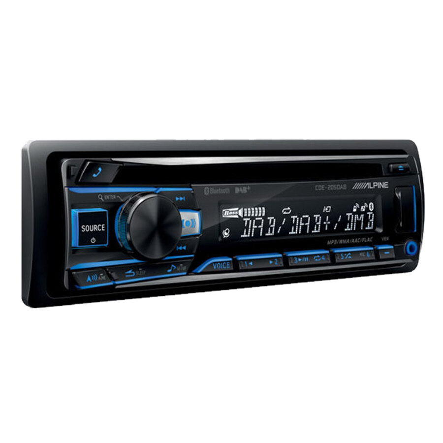 Car stereo DIN singolo Alpine CDE205DAB Car Stereo Speedup