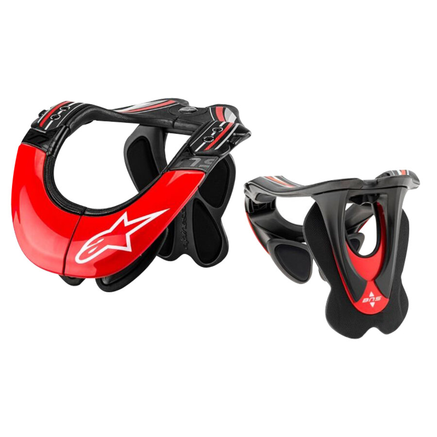 Collare Neck Brace Alpinestars Bionic Neck Carbon (Rosso/Nero) Off