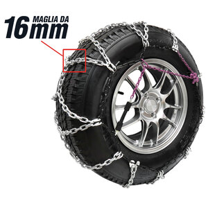 Catene da neve 16mm - ALTHURA Bmw X3, Chrysler Cherokee, Citroen Jumper, Daewoo Korando, Fiat Ducato, Ford Ranger, Hyundai Galloper, Santa Fe, Satellite, Starex