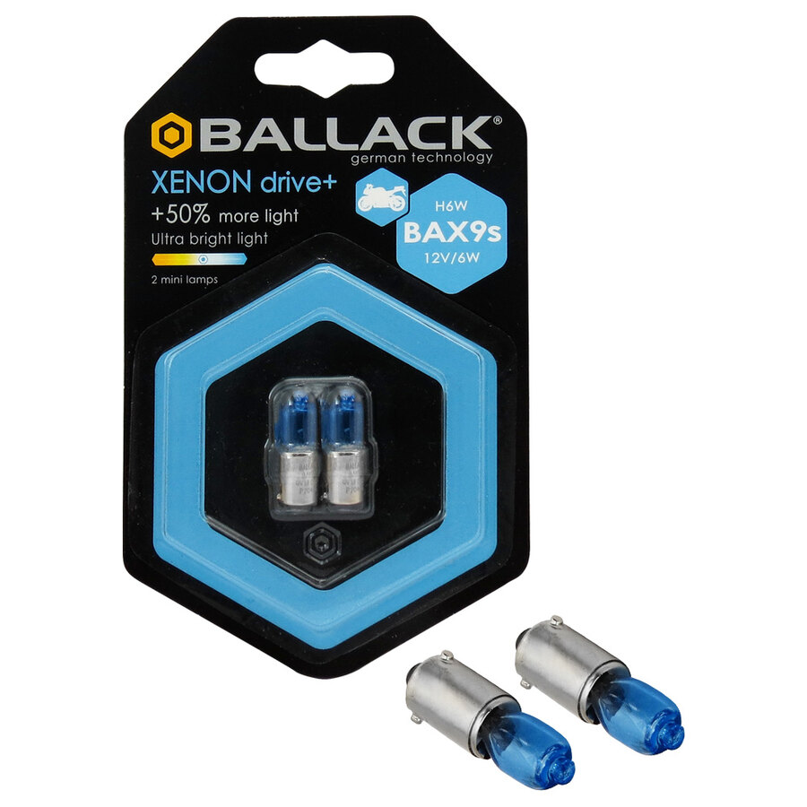 Lampadina moto BAX9S a filamento Xenon Drive + BAX9S - BALLACK