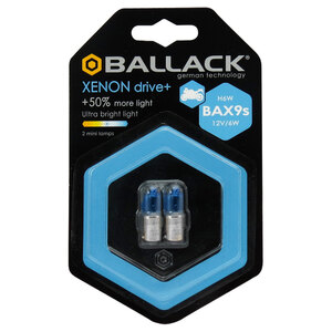 Lampadina moto BAX9S a filamento Xenon Drive + BAX9S - BALLACK