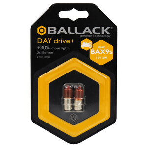Lampadina moto BAX9S a filamento Day Drive + BAX9S - BALLACK