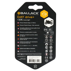 Lampadina moto T10 a filamento Day Drive + T10 - BALLACK