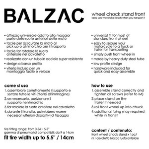 Cavalletto Anteriore Blocca ruota - BALZAC
