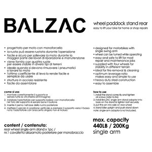 Cavalletto Posteriore Monobraccio - BALZAC