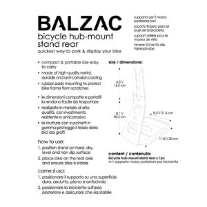 Portabici da pavimento Cavalletto posteriore - BALZAC