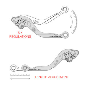 Kit leve Freno-Frizione B-Lux - BARRACUDA Kawasaki Z1000, Z750, ZX-10R, ZX-6R
