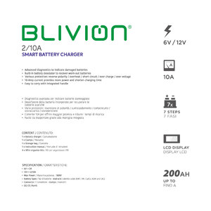Carica batteria e mantenitore Raptor 10A - BLIVION