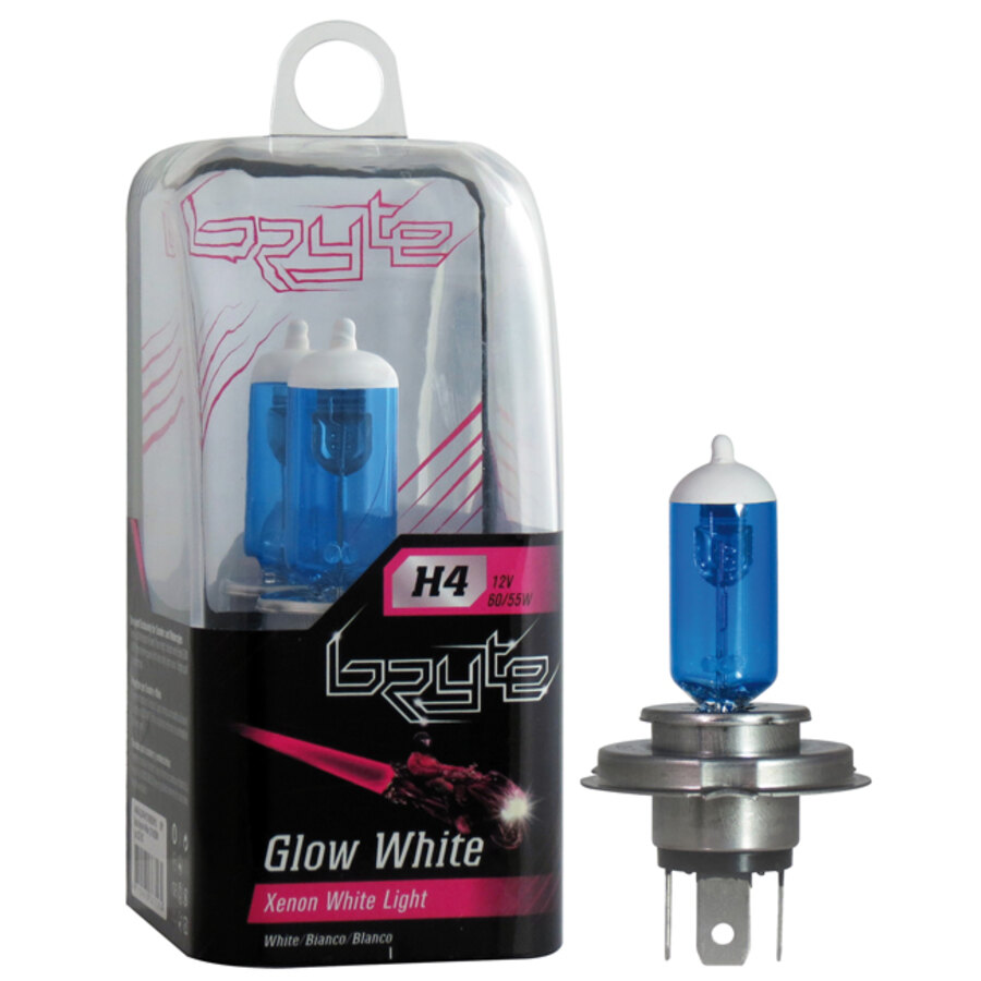 Lampadina moto alogena Xenon Glow H4 - BRYTE