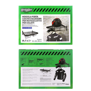 Organizer da muro Mensola porta caschi e accessori - BYWAY