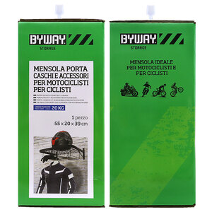 Organizer da muro Mensola porta caschi e accessori - BYWAY