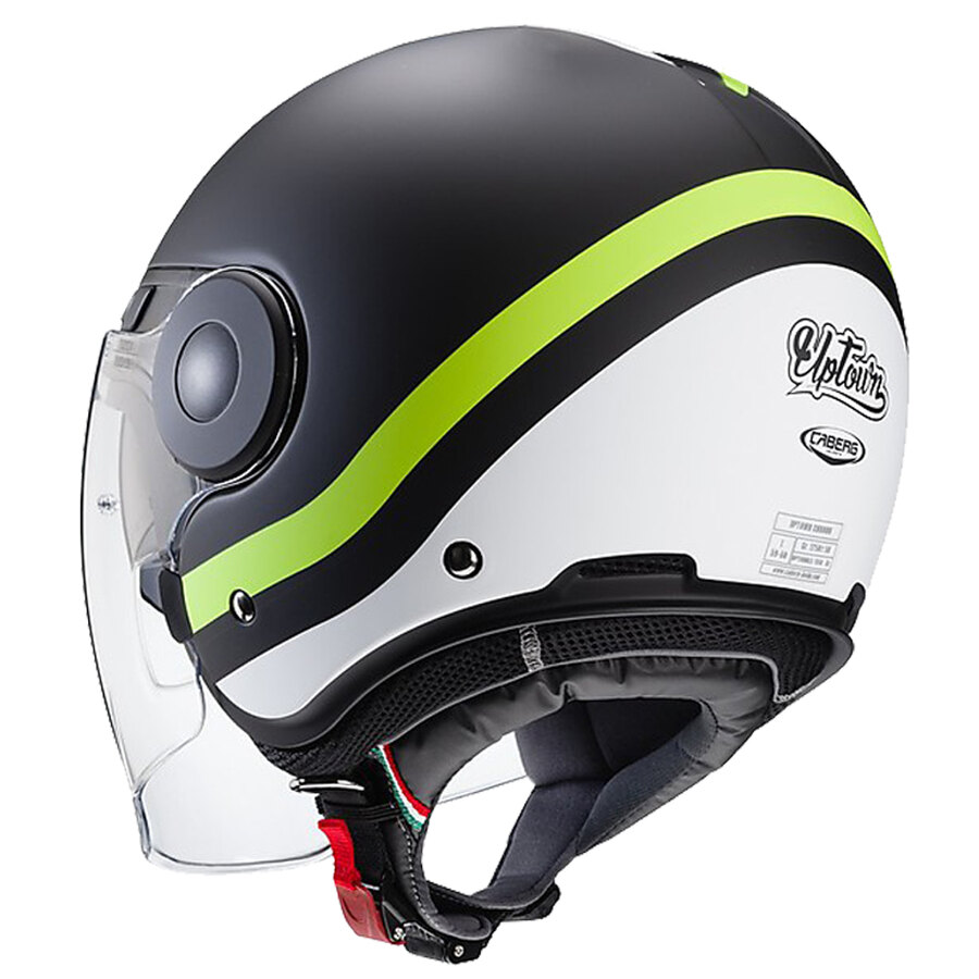 Casco Moto Aperto BANDIT Jet Classic - Stile Custom Biker - Bianco E Nero Lucido Con Visiera - Non Omologato - Leggero E Confortevole - Foto 5