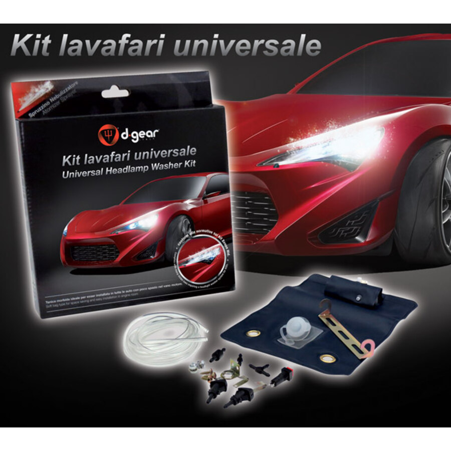 Hid Xenon Impianto lavafari DGear Headlamp Washer Kit Accessori