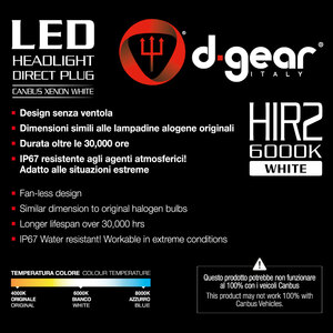 Altri attacchi N-series Led Headlight Direct Plug - D-GEAR