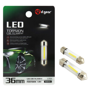 Lampadina a siluro a led SV8,5 36mm Torsion COB filament - D-GEAR D-GEAR