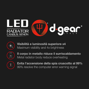 Lampadina a siluro a led SV8,5 Led Radiator Canbus Xenon - D-GEAR