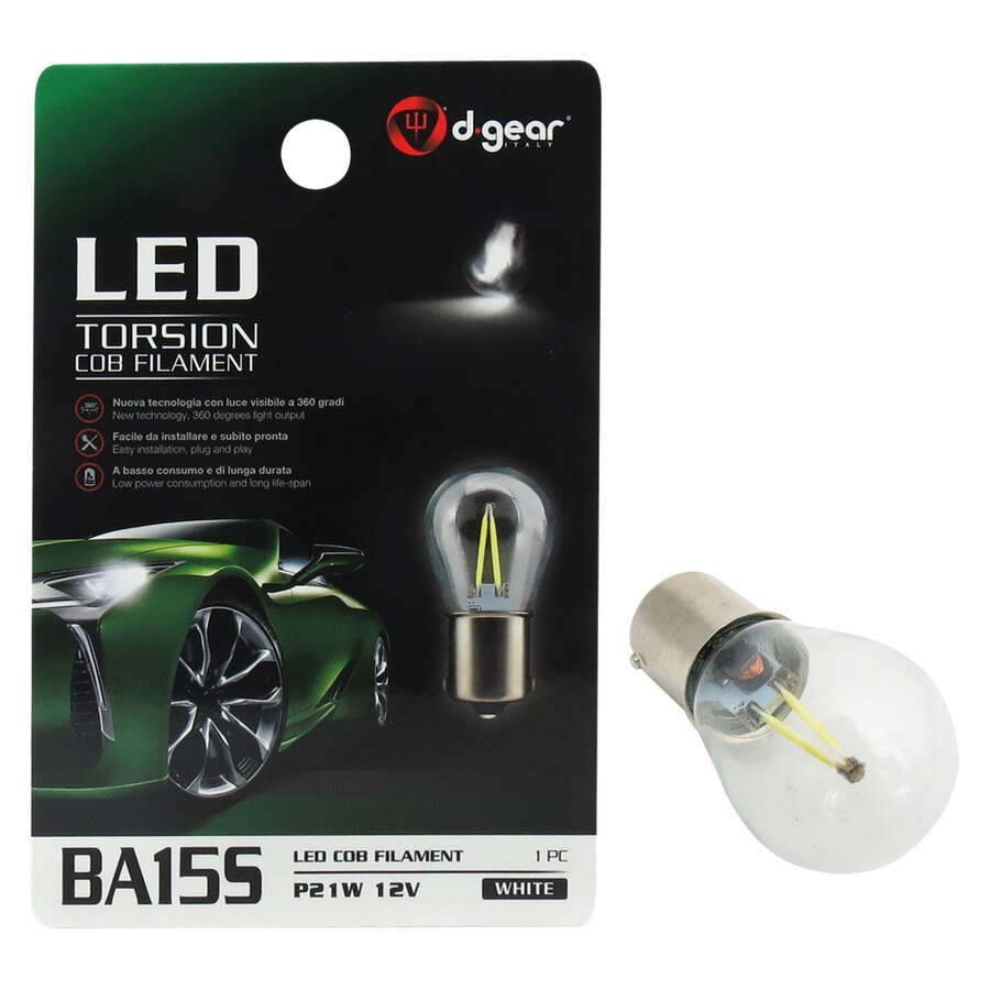 Lampadina BA15S a led BA15S Torsion COB filament - D-GEAR