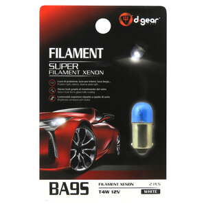 Lampadina BA9S a filamento BA9S Super Filament Xenon - D-GEAR