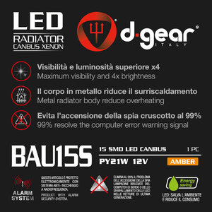 Lampadina BAU15S a led BAU15S Led Radiator Canbus Xenon - D-GEAR