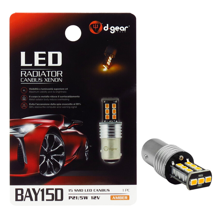 Lampadina BAW15D a led BAU15D Led Radiator Canbus Xenon - D-GEAR