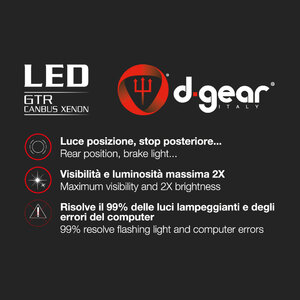 Lampadina BAY15D a led GTR - BAY15D Canbus SMD Led - D-GEAR