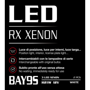 Lampadina BAY9S a led RX Xenon BAY9S  - D-GEAR