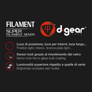 Lampadina T10 a filamento Super - T10 - D-GEAR