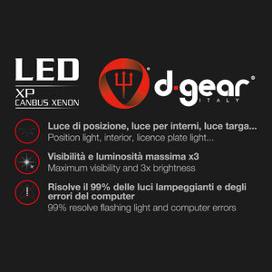Lampadina T10 a led XP - T10 Canbus 2 Led - D-GEAR