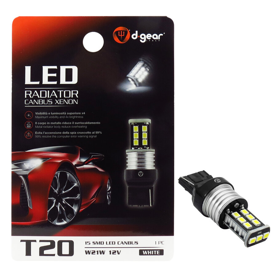 Lampadina T20 a led T20 Led Radiator Canbus Xenon - D-GEAR
