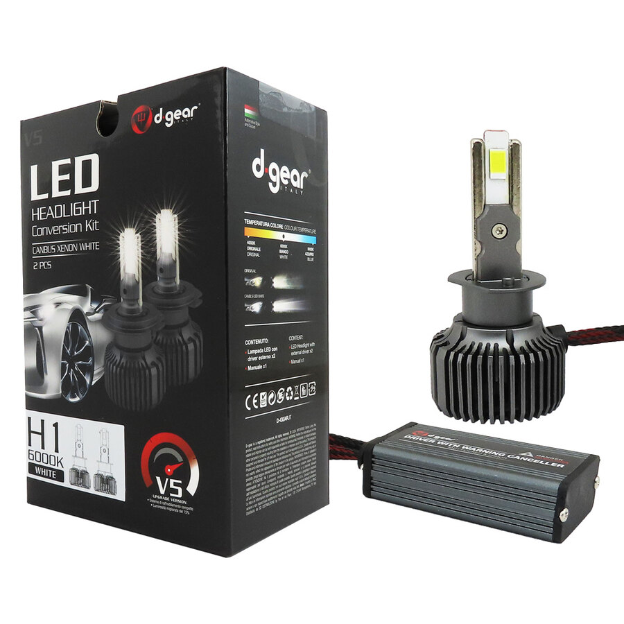 Lampadine H1 Led Headlight Conversion Kit V5 - D-GEAR