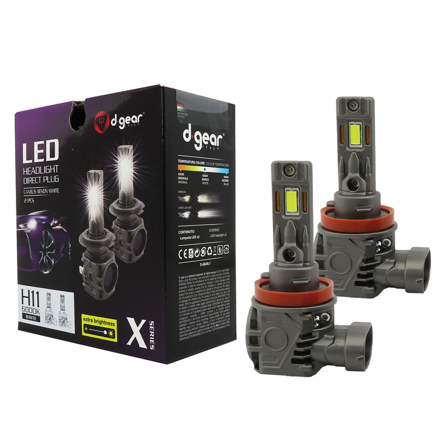 Lampadine H11 X-series Led Headlight Direct Plug - D-GEAR