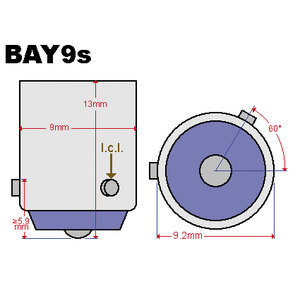 Lampadina BAY9S a led BAY9S - Led Concave - D-GEAR