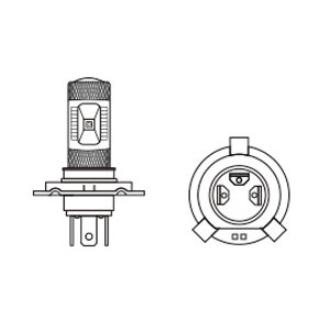 Lampadine H4 Cree Led Fog and Day Light - D-GEAR