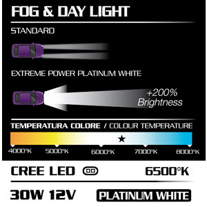 Lampadine H4 Cree Led Fog and Day Light - D-GEAR
