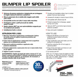 Spoiler adesivo universale Bumper Lip Spoiler Classic - D-GEAR