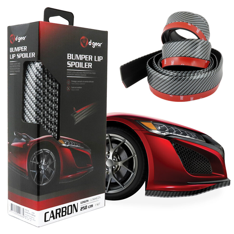 Spoiler adesivo universale Bumper Lip Spoiler Classic Carbon - D-GEAR