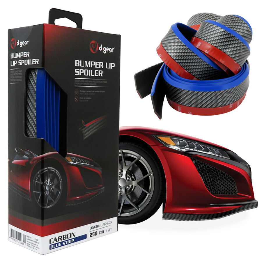 Spoiler adesivo universale Bumper Lip Spoiler Classic Carbon - D-GEAR