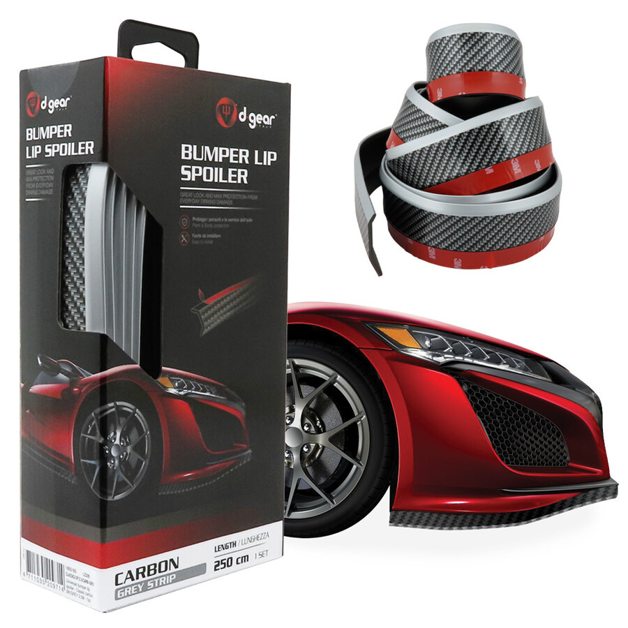 Spoiler adesivo universale Bumper Lip Spoiler Classic Carbon - D-GEAR