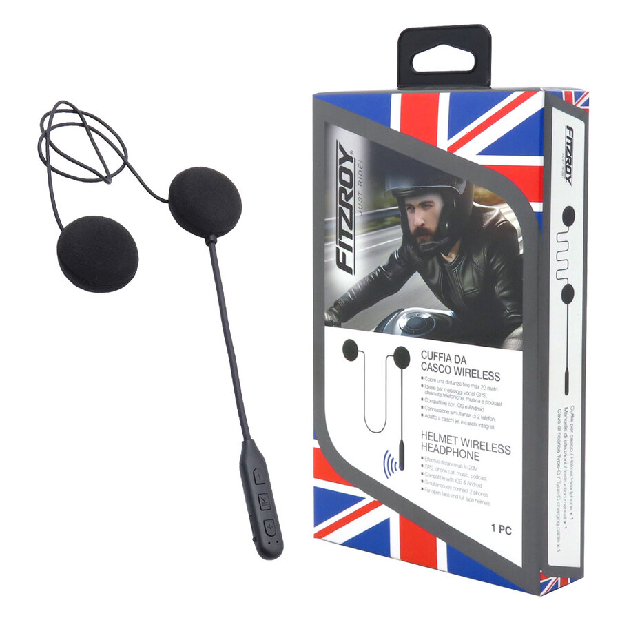 Cuffia Bluetooth Cuffia da casco wireless - FITZROY