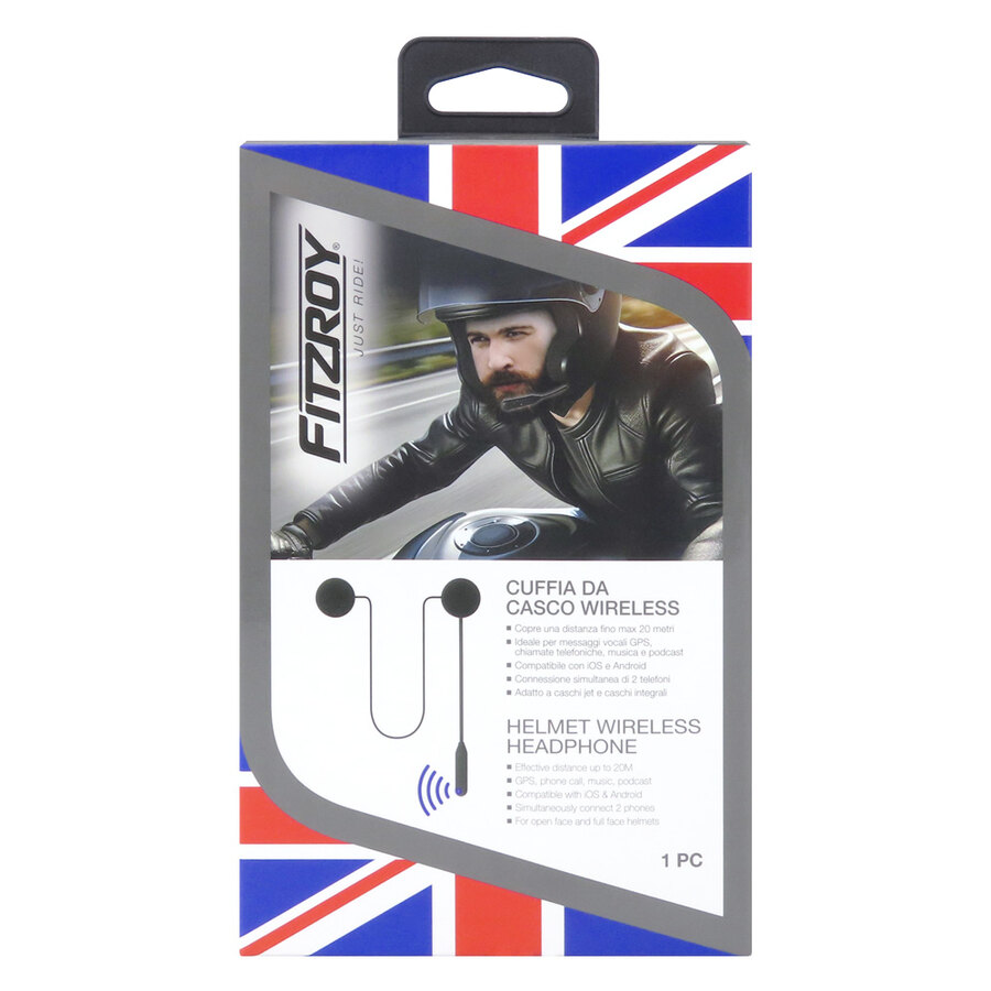 Cuffia Bluetooth Cuffia da casco wireless - FITZROY