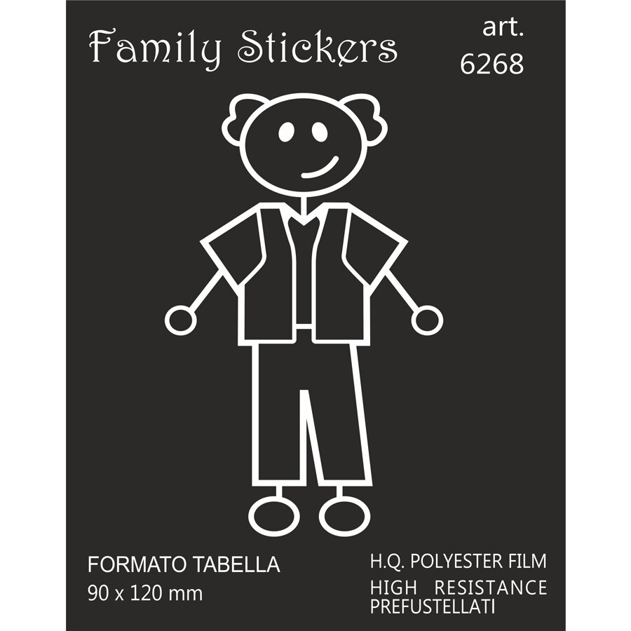 ADESIVO GAT CANE E GATTO 90 X 120 MM DECORAZIONE LUNOTTO AUTO FAMILY STICKERS