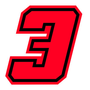 Numeri e lettere adesive Numero gara 3 - GAT GAT