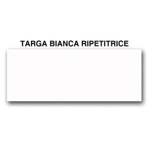 Accessori ed adattatori per portabici Targa bianca ripetitrice - GAT GAT