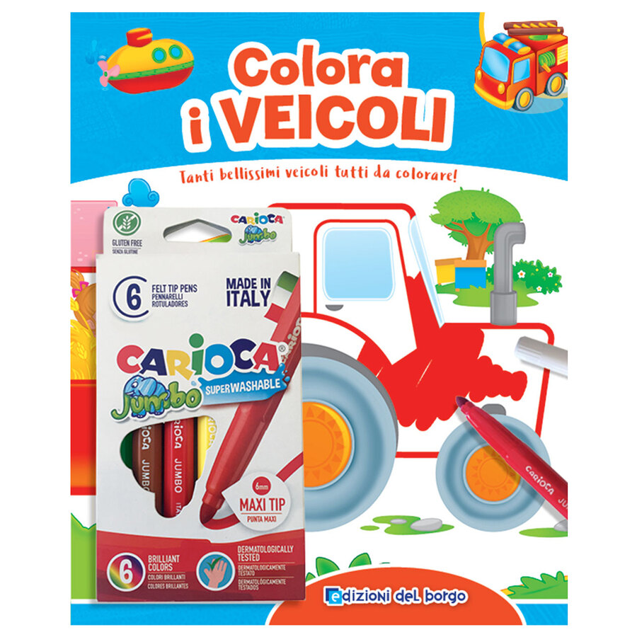 Libro Colora i veicoli - EDIZIONI DEL BORGO