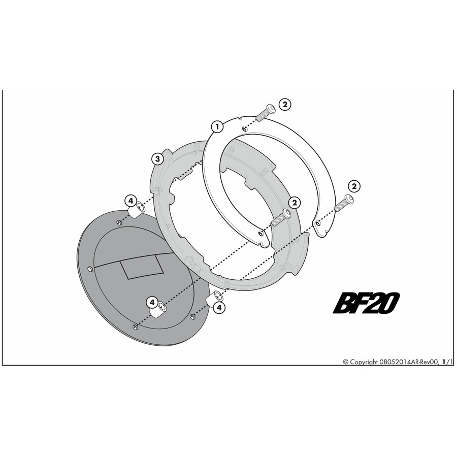 Borsa da serbatoio - Flangia - GIVI Honda CB, CBR, Crosstourer, VFR
