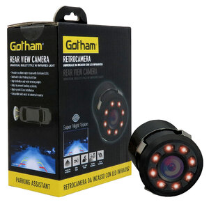 Retrocamere e frontecamere Retrocamera da incasso 8 Led infrarossi - GOTHAM GOTHAM