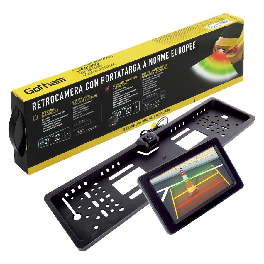 Retrocamere e frontecamere Kit portatarga EU con retrocamera - GOTHAM