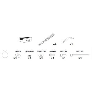 Kit attacchi barre auto Kit Quick - GREEN VALLEY Fiat 500X, Tipo