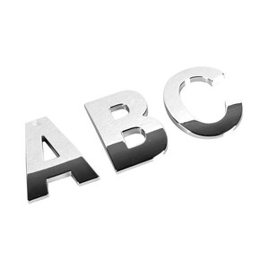 Adesivi lettere e numeri Chrome Logo - LAMPA