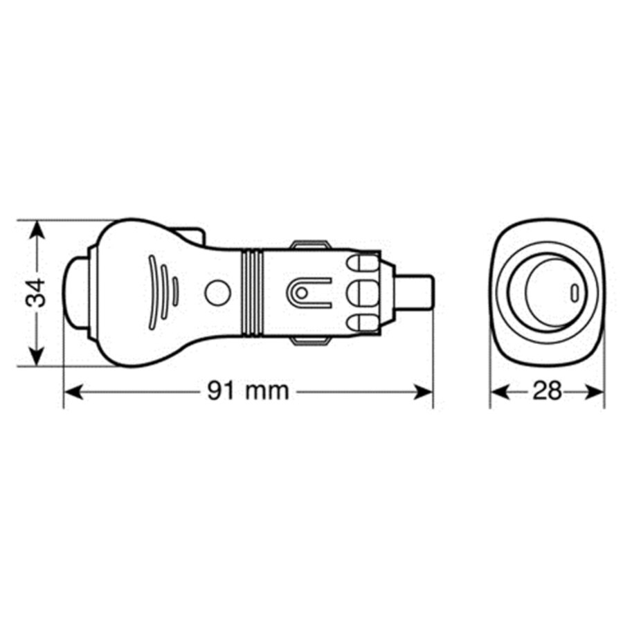 Lampa Presa Di Corrente 12/24V Tipo DIN - In Metallo Per Auto, Camper, Barche - Foto 10